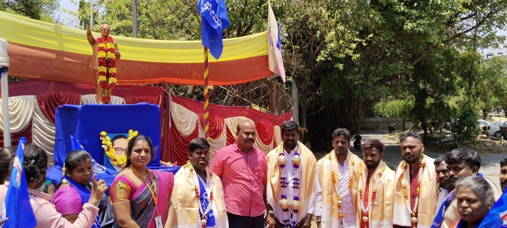 Honored to ladies on Ambedkar day jeevan bhima nagar bangalore