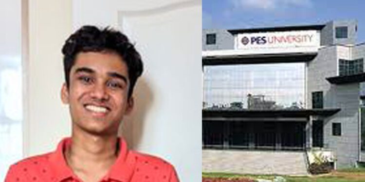student Aditya Prabhu died PES University bengaluru