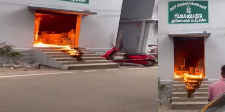 BBMP Lab fire Bangalore 9 injured in lab