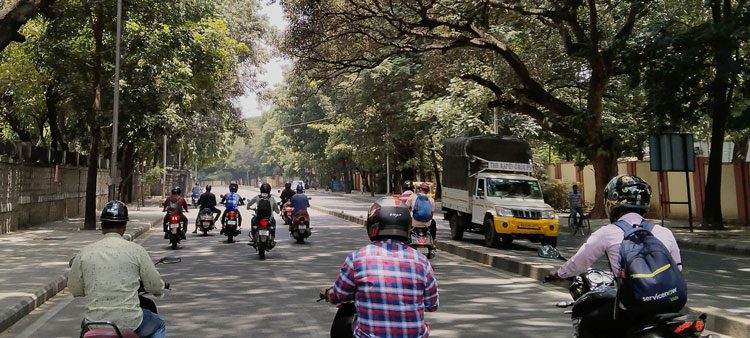 use two-wheeler to ignore traffic bangalore