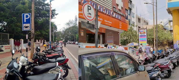 Bangalore Traffic Police should install more PARKING Signboards